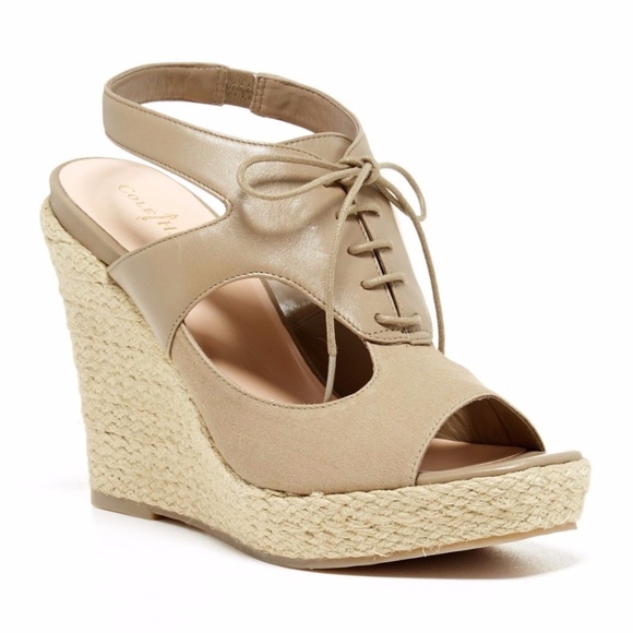 Cole Haan Nike Air Heath Wedge Sandal Espadrille - Picture 1 of 8